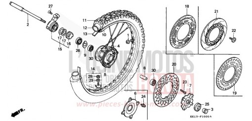 ROUE AVANT XR250RE de 1984